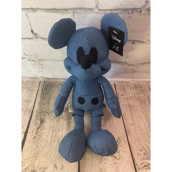 DISNEY Mickey Mouse x AE Limited Edition Denim Plush - Picture 1 of 10